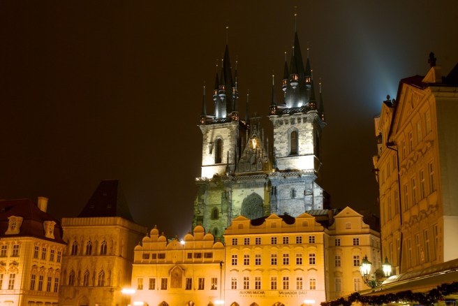 Prague Downtown Night