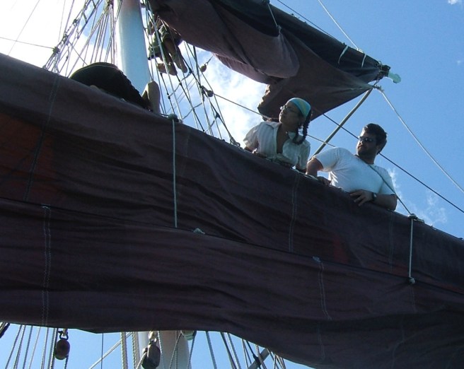 In the rigging